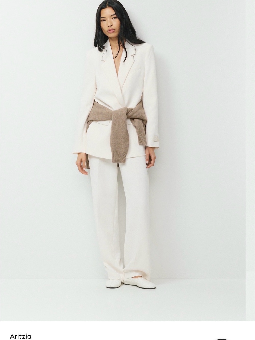 Aritzia effortless pants white size 4 new